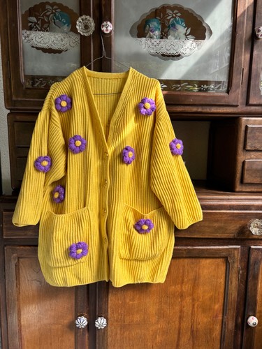 Cardigan giallo solare - cardigan,